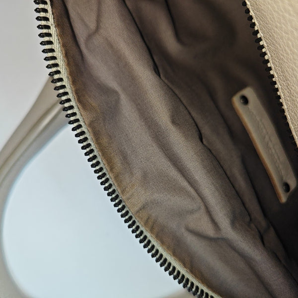 Calfskin Top Handle Bag Gray