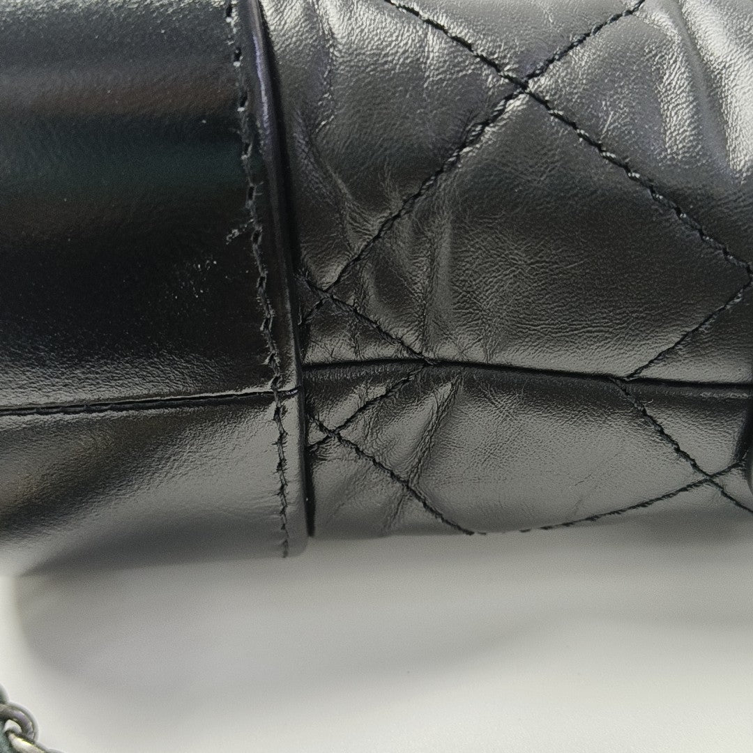 GABRIELLE Small Quilted Calfskin Black