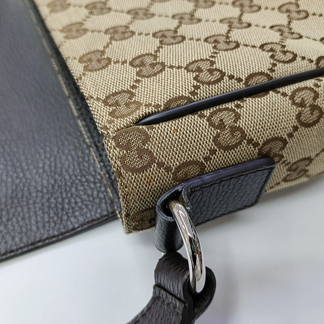 Monogram Fabric Shoulder Bag Beige