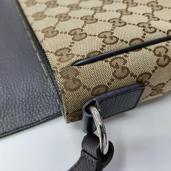 Monogram Fabric Shoulder Bag Beige