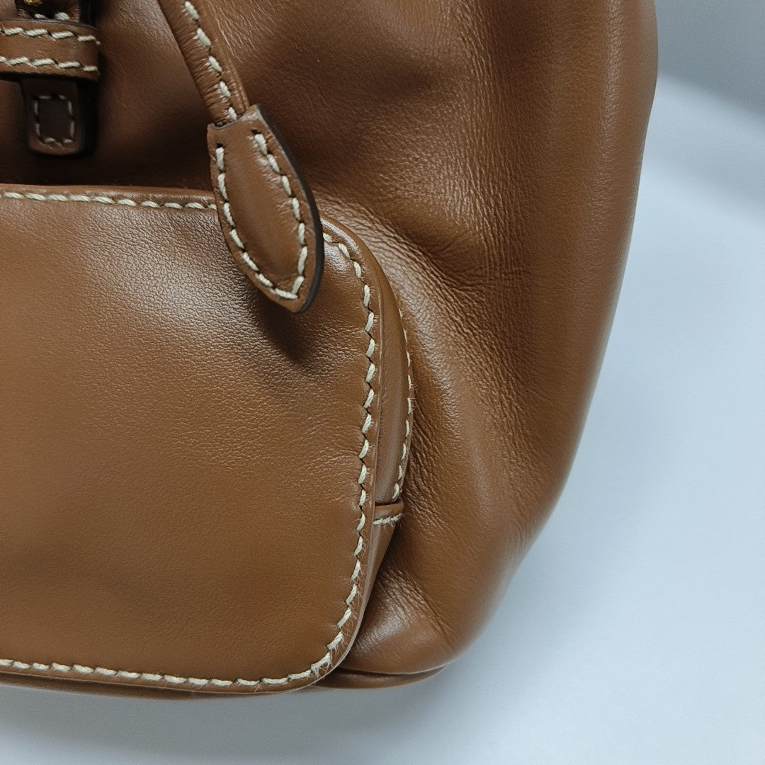 Calfskin Backpack Mini Brown