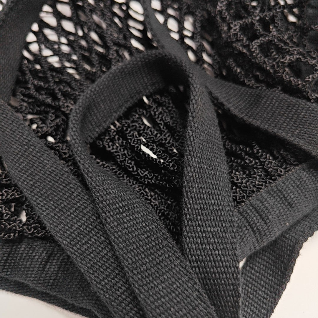 Fabric Top Handle Bag Black