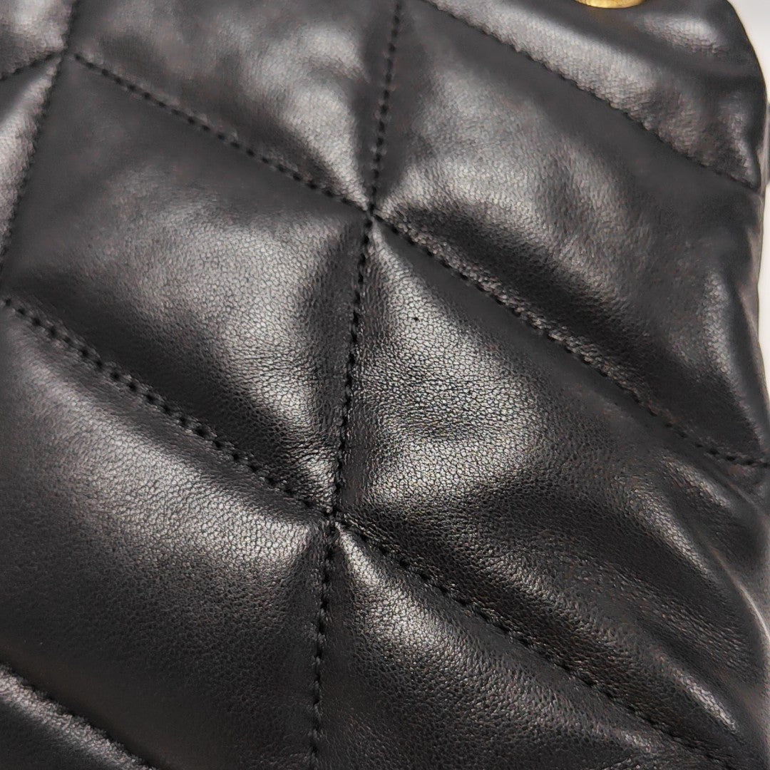 PUFFER TOY Mini Chevron Lambskin Black