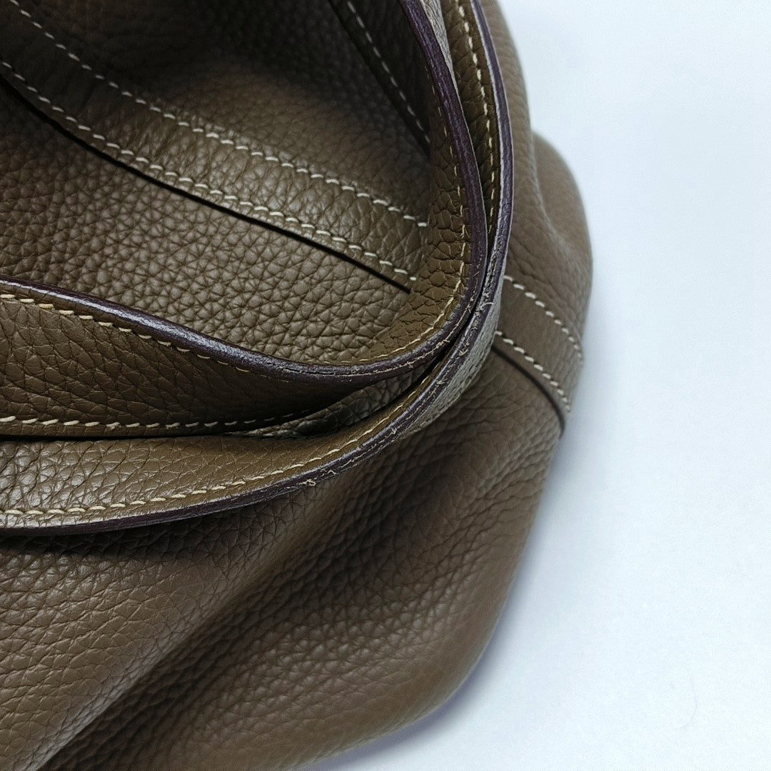 Authenticated pre-owned  Picotin Lock 18 Clemence Gray - Bucket Bag at Looply