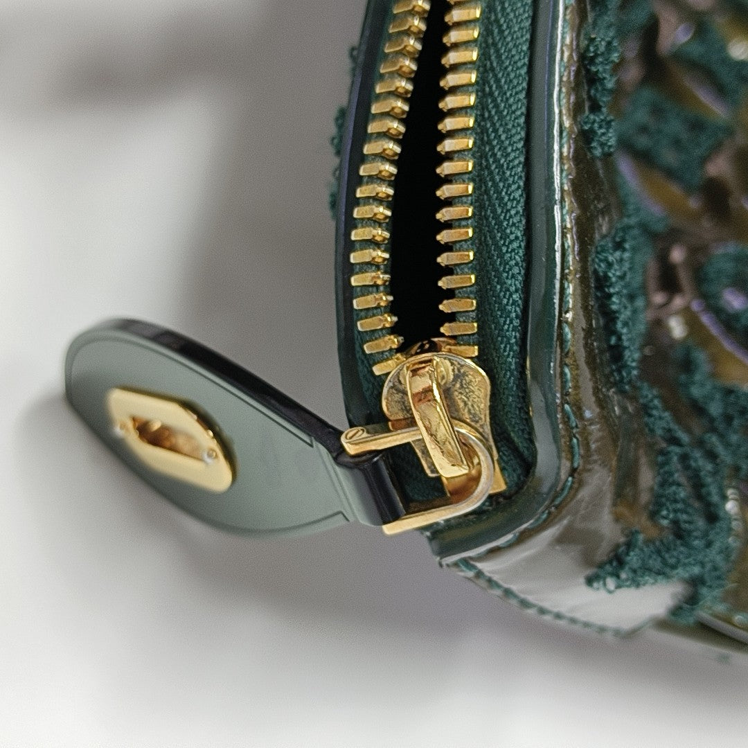 LOCKIT Monogram Patent Leather Green