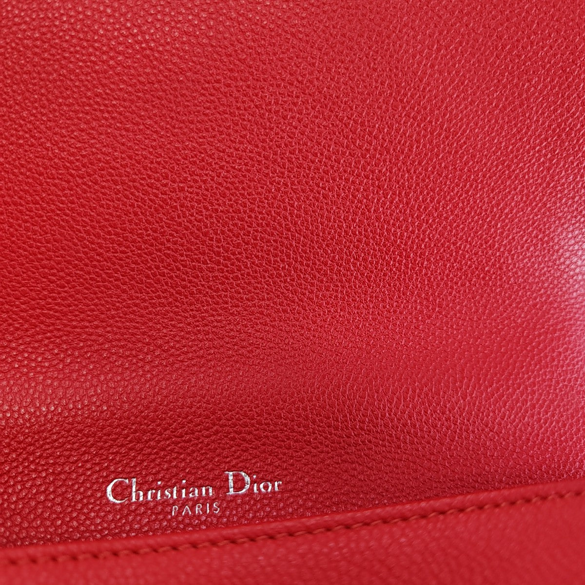 Diorama Small Cannage Calfskin Red