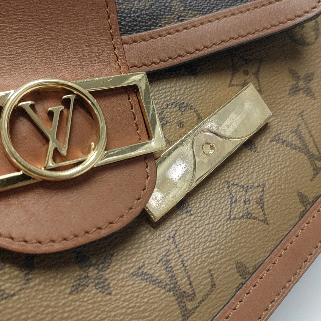 DAUPHINE MM Monogram Coated Canvas Brown