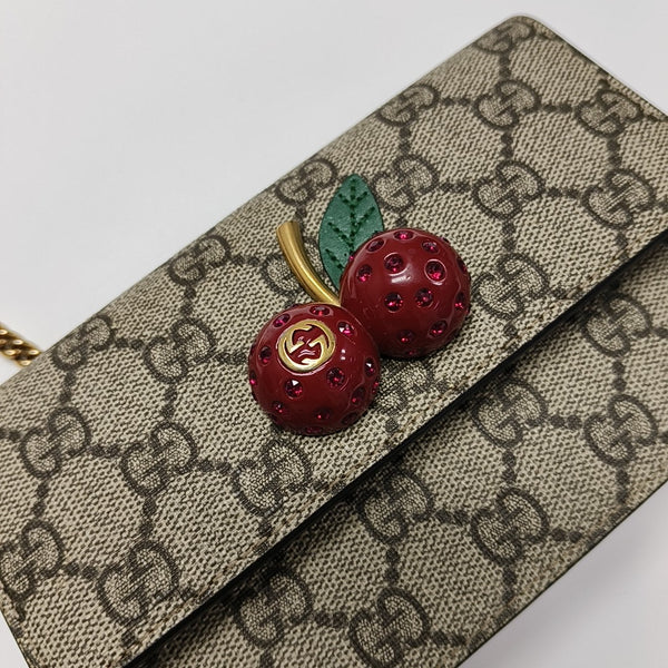 GG Supreme Mini Monogram Coated Canvas Beige