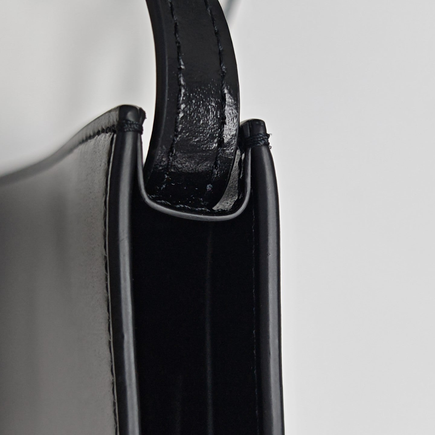 Leather Shoulder Bag Black