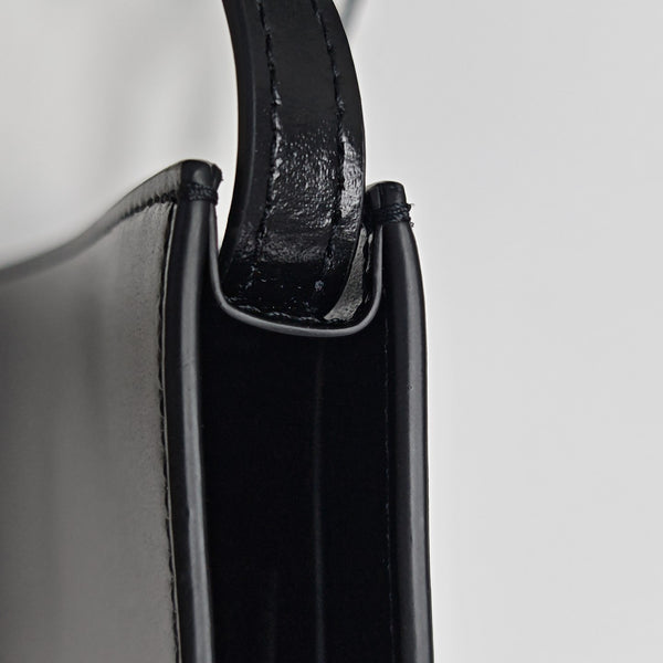Leather Shoulder Bag Black