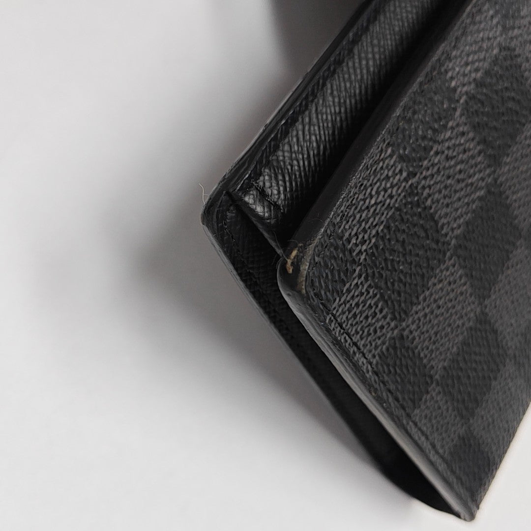 BRAZZA Damier Graphite Coated Canvas Black Wallet