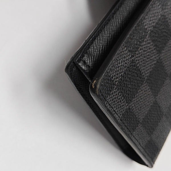 BRAZZA Damier Graphite Coated Canvas Black Wallet