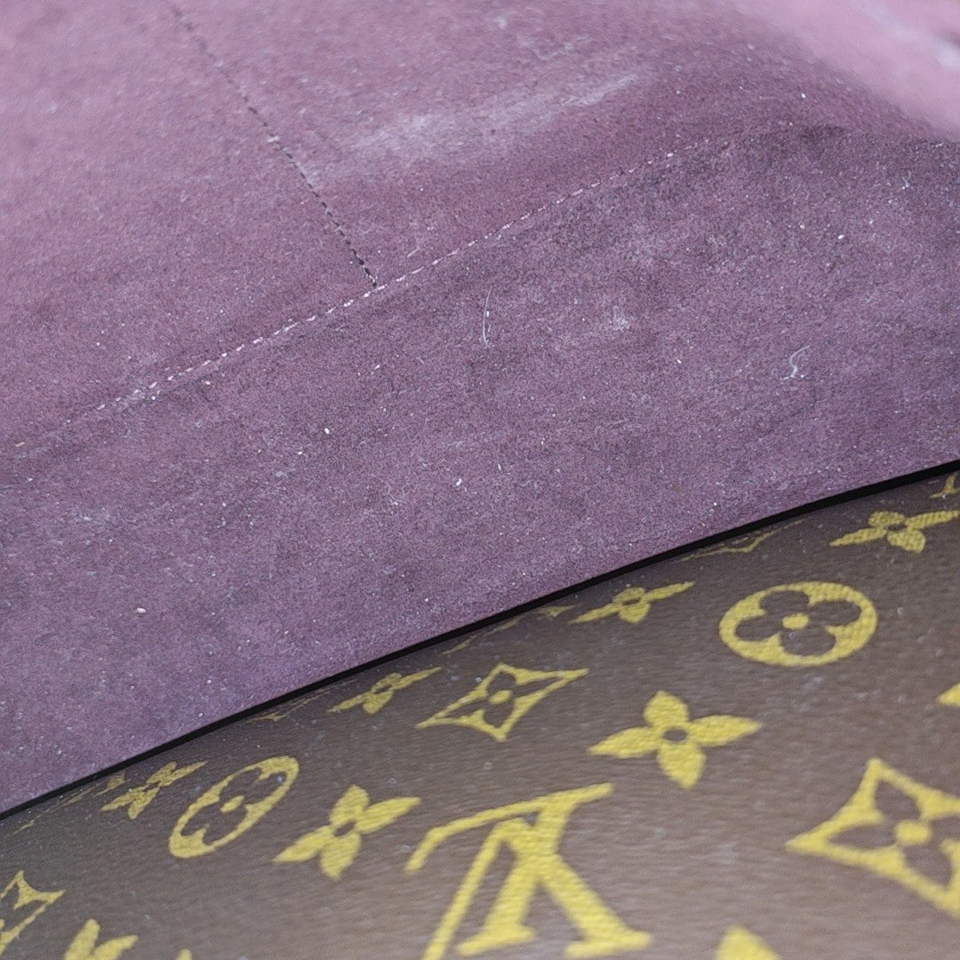 MONTAIGNE MM Monogram Coated Canvas Brown