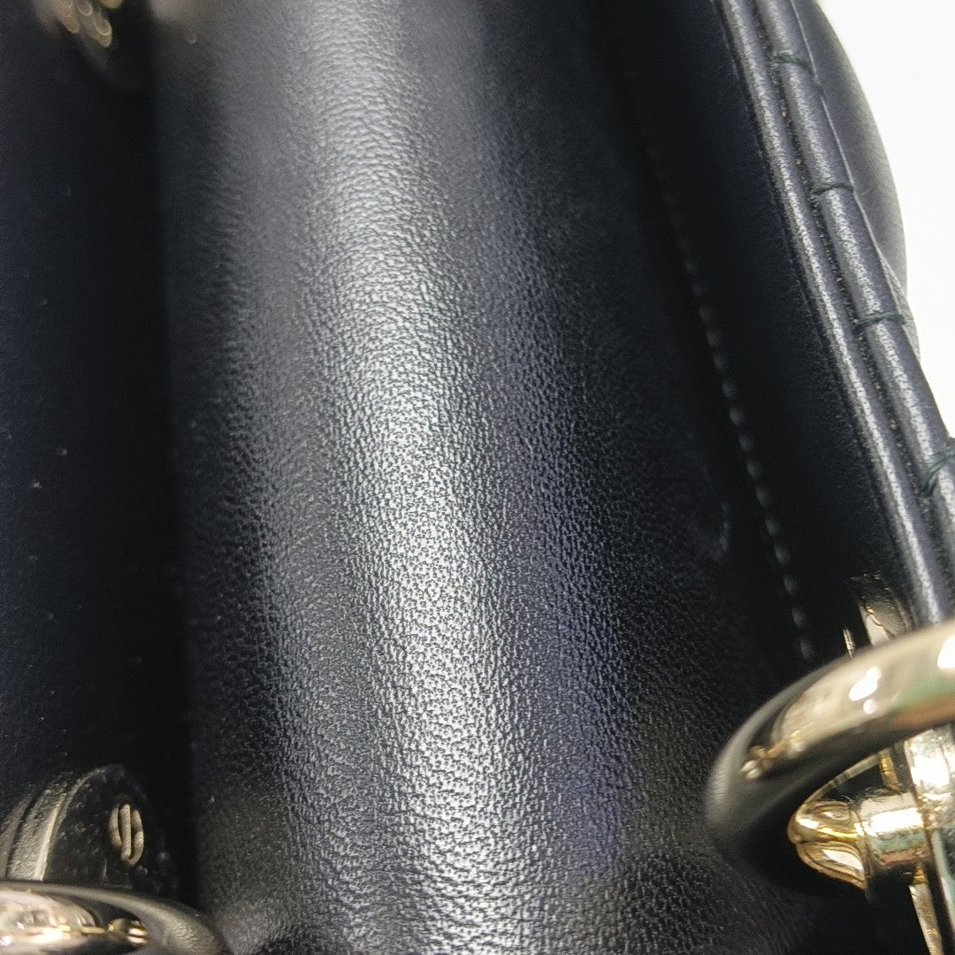 Lady Dior Small Cannage Lambskin Black