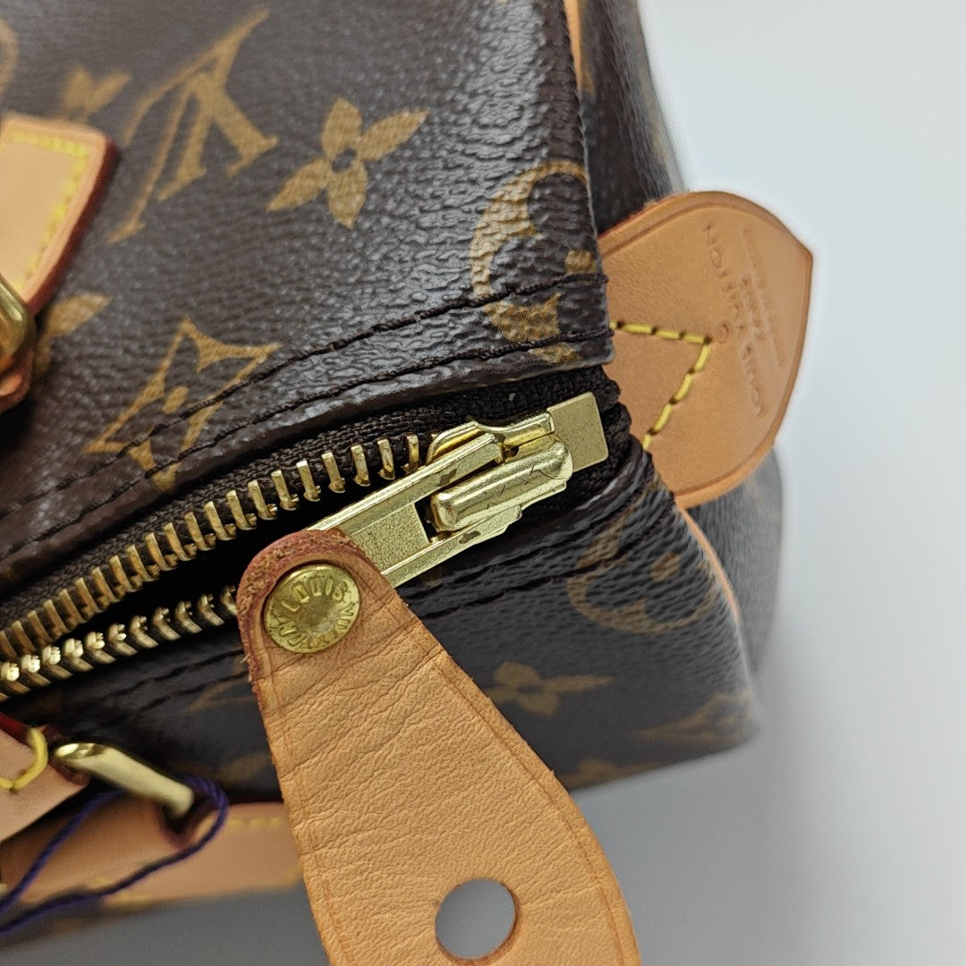 SPEEDY 25 Monogram Coated Canvas Brown