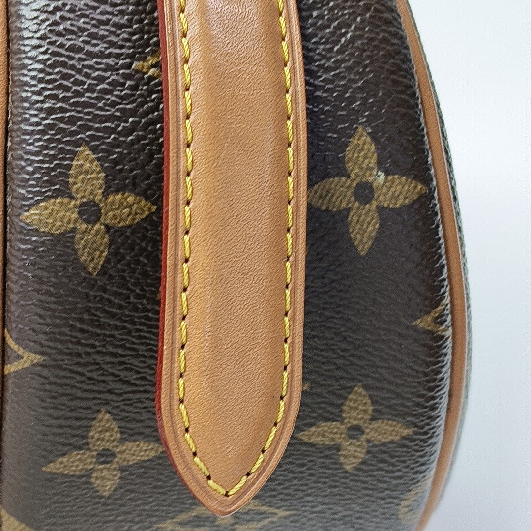 TAMBOURINE Monogram Coated Canvas Brown