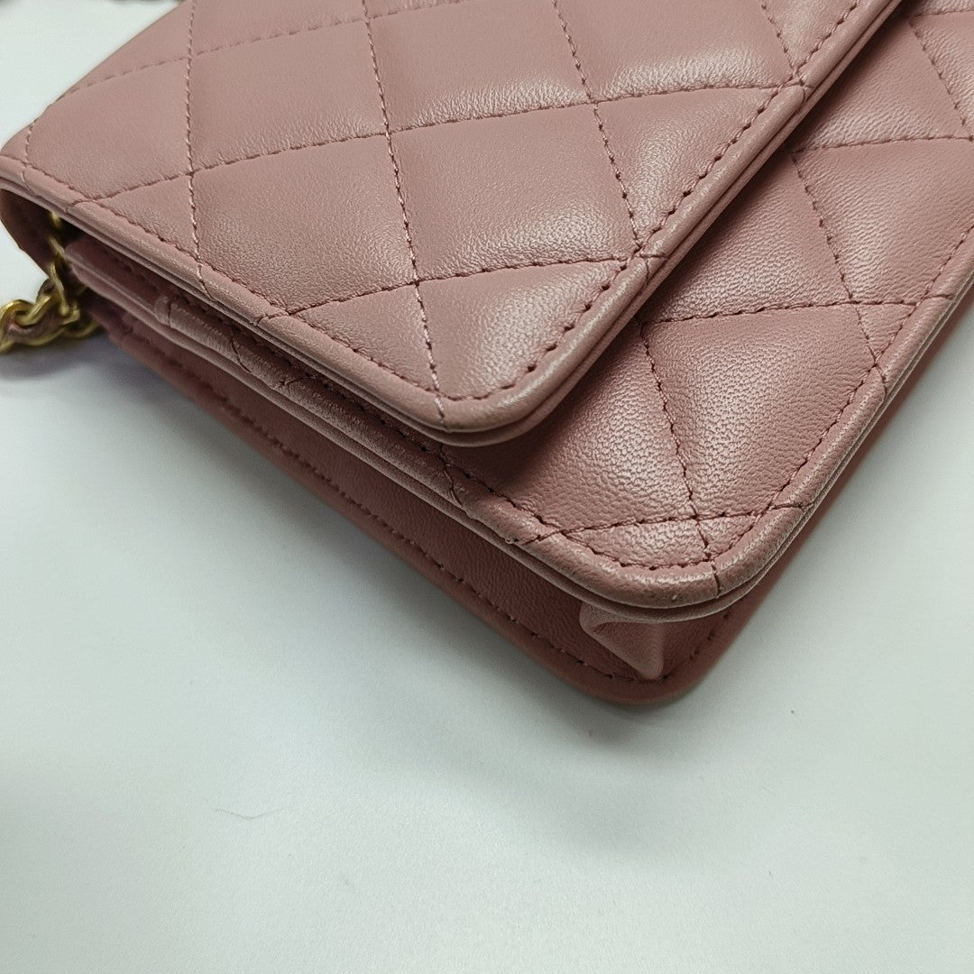 TRENDY CC Quilted Lambskin Pink