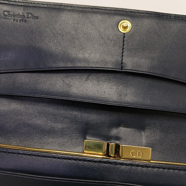 Oblique Coated Canvas Wallet Blue