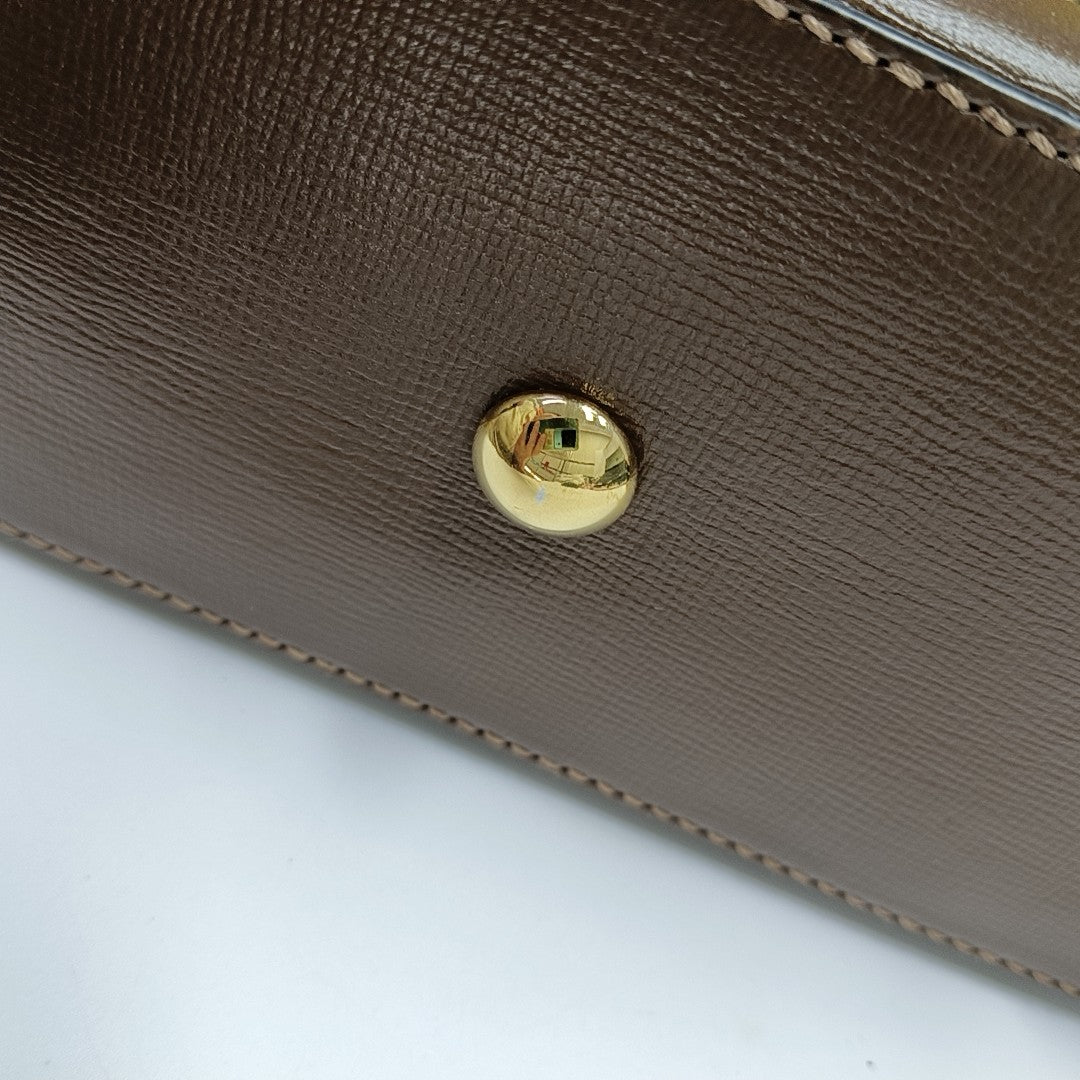 Horsebit 1955 Small Monogram Coated Canvas Beige