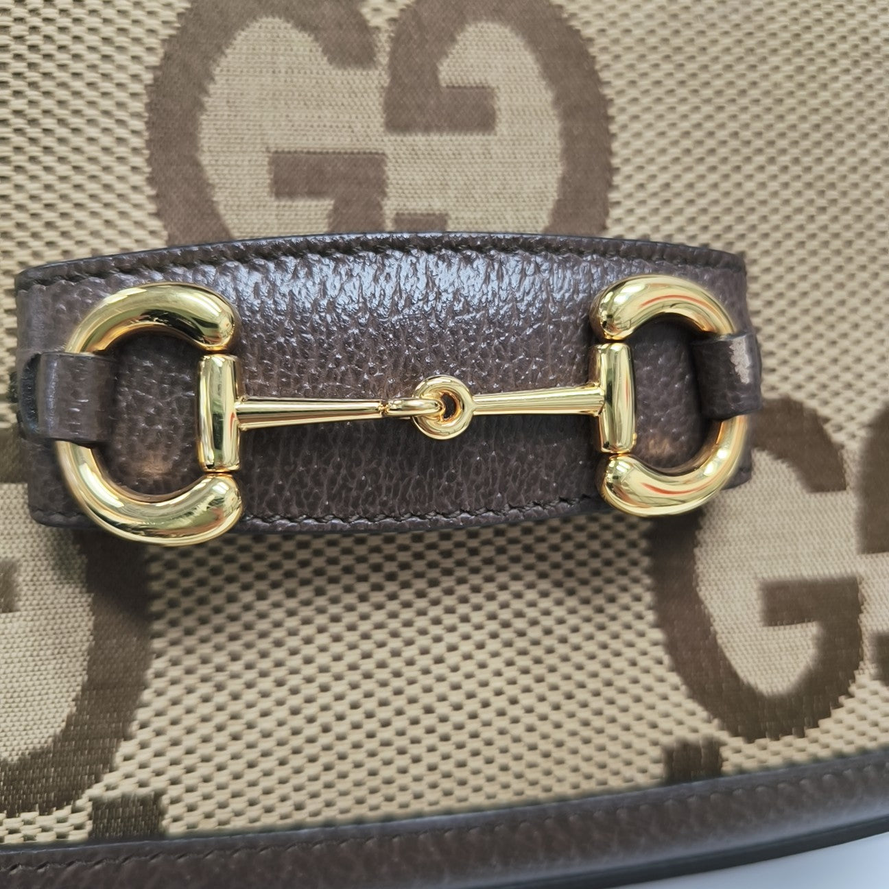 Horsebit 1955 Mini Monogram Canvas Beige