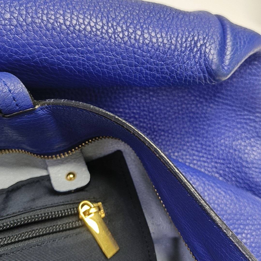 Calfskin Tote Bag Blue