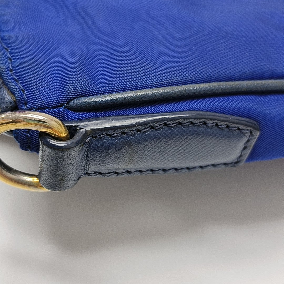 Nylon Shoulder Bag Blue