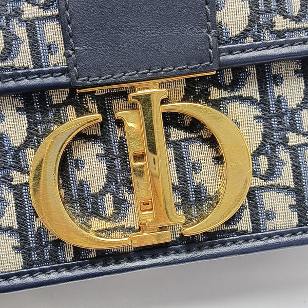 30 Montaigne Oblique Canvas Blue