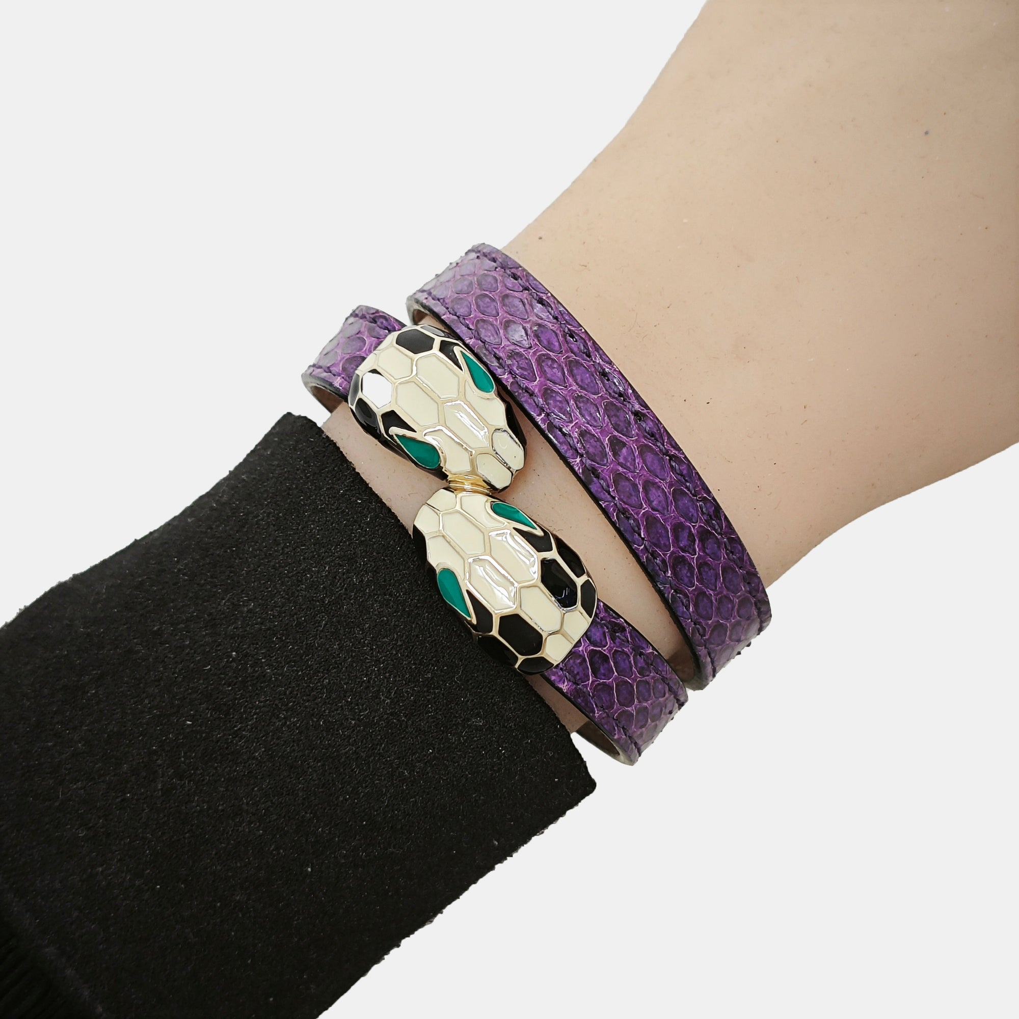 Pulsera Rígida SERPENTI Morado Metálico