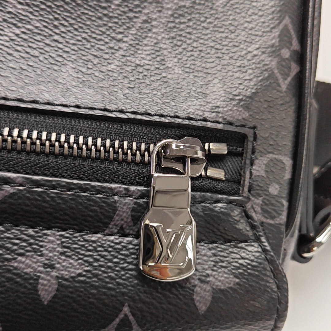 DISTRICT PM Monogram Coated Canvas Black