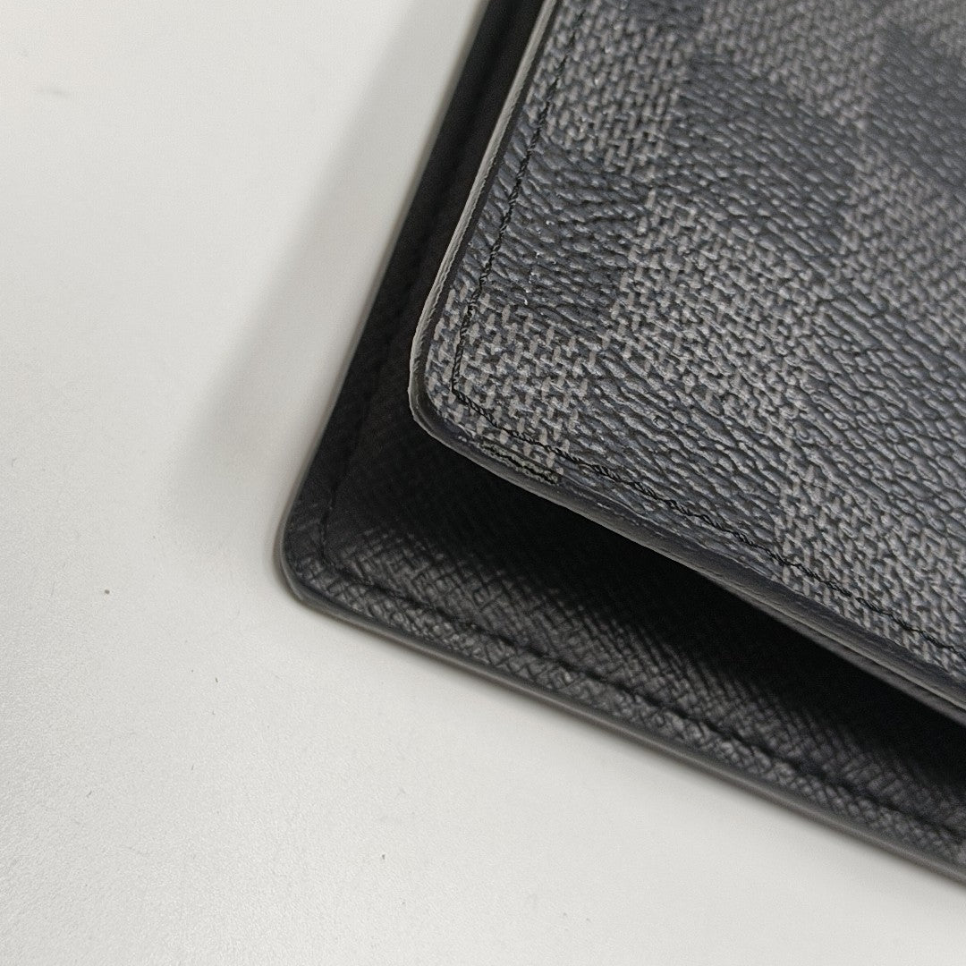 BRAZZA Damier Graphite Coated Canvas Black Wallet