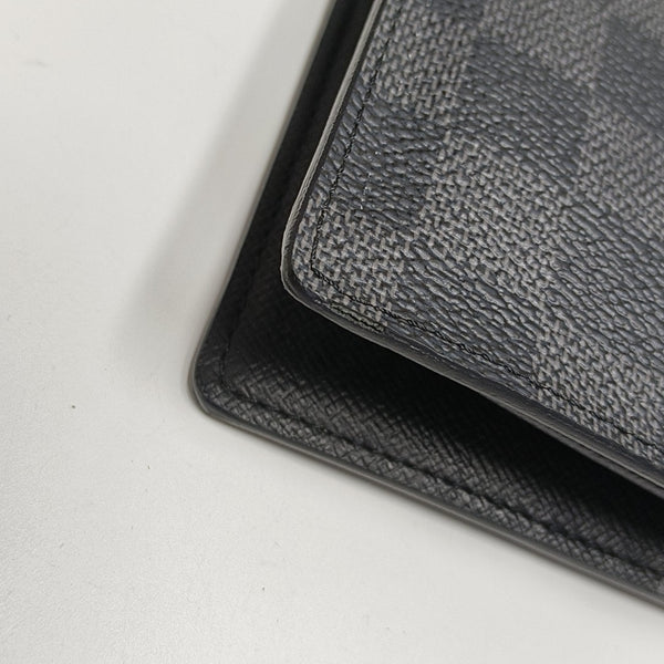 BRAZZA Damier Graphite Coated Canvas Black Wallet