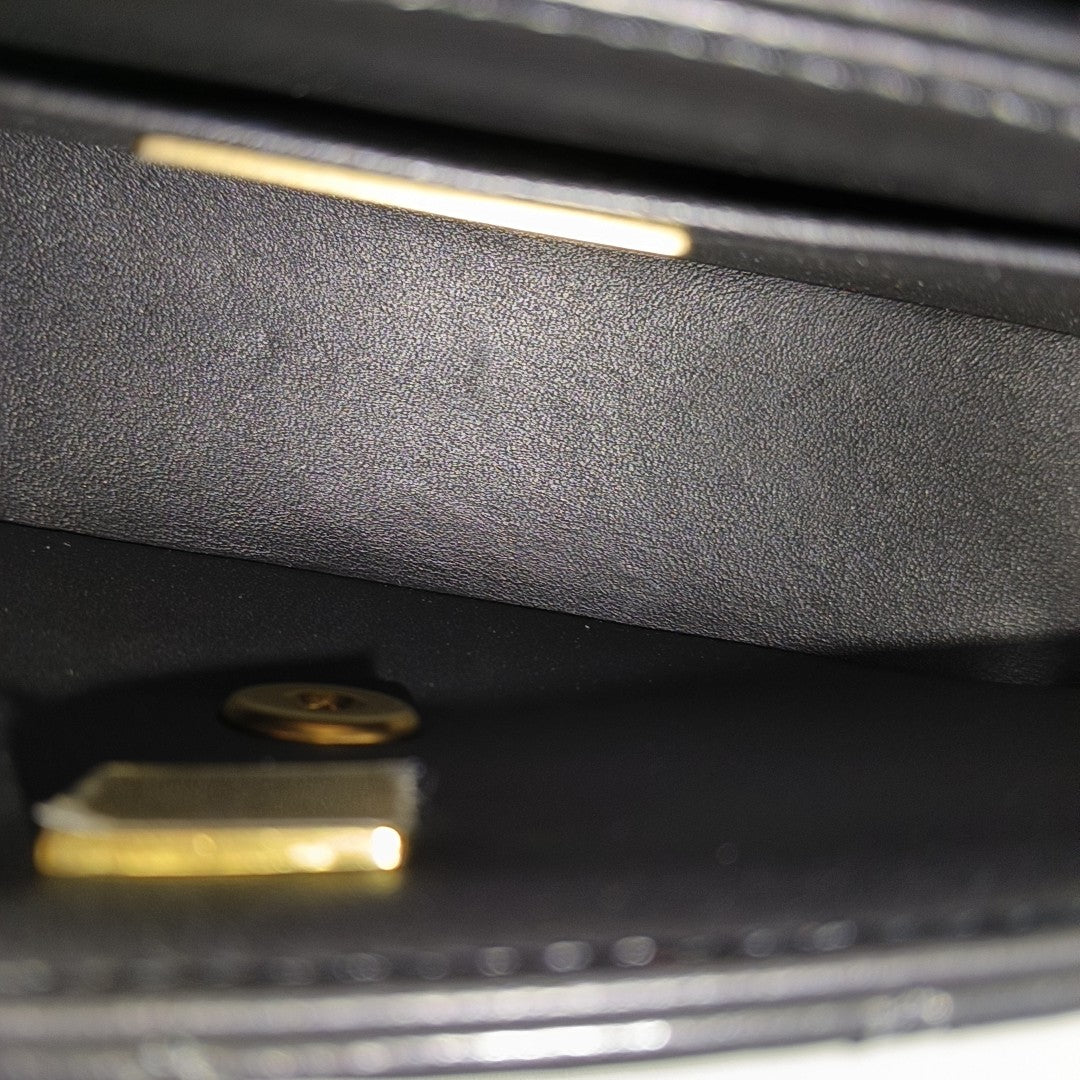 Quilted Lambskin Shoulder Bag Black