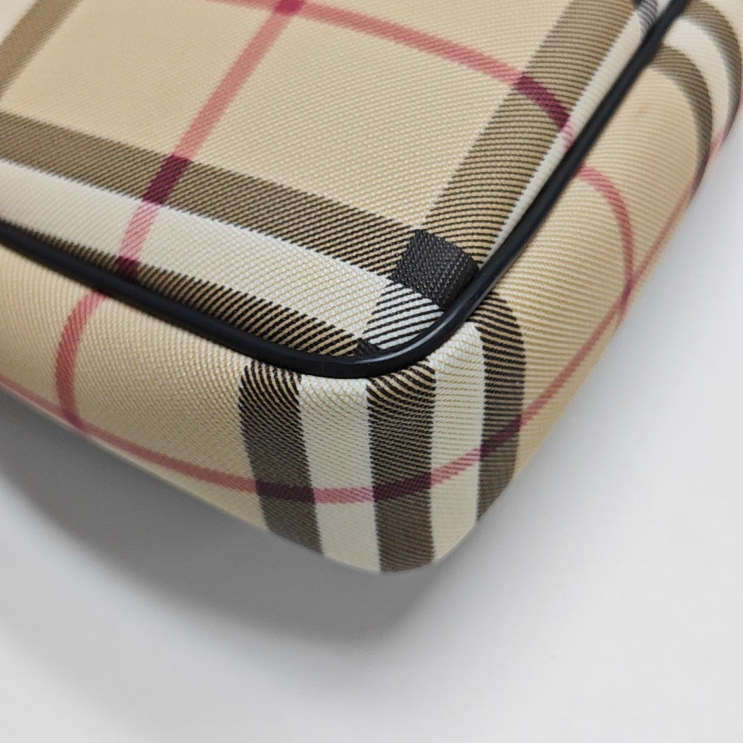 Coated Canvas Shoulder Bag Beige