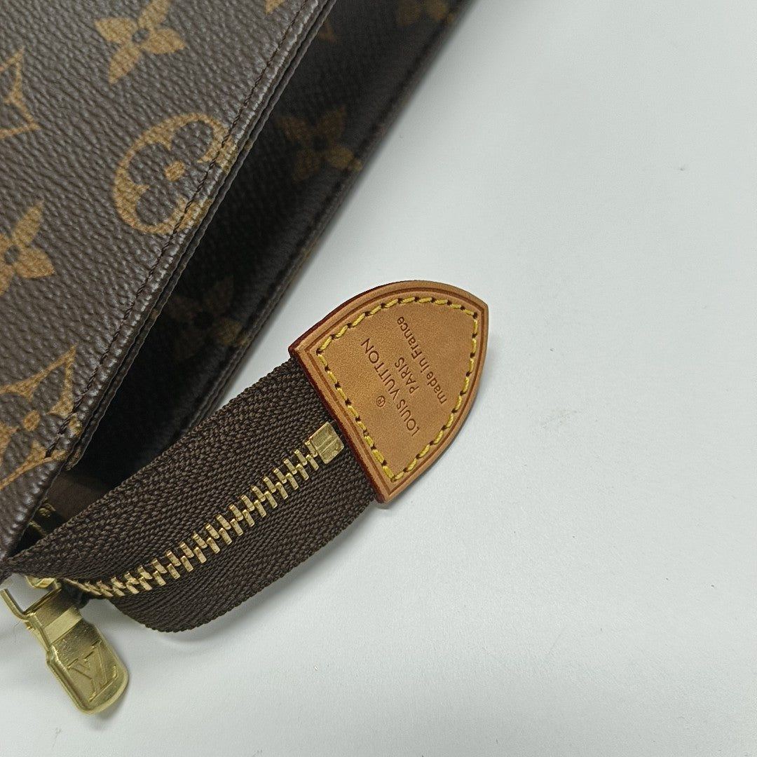 TOILET POCKET 26 Monogram Coated Canvas Brown