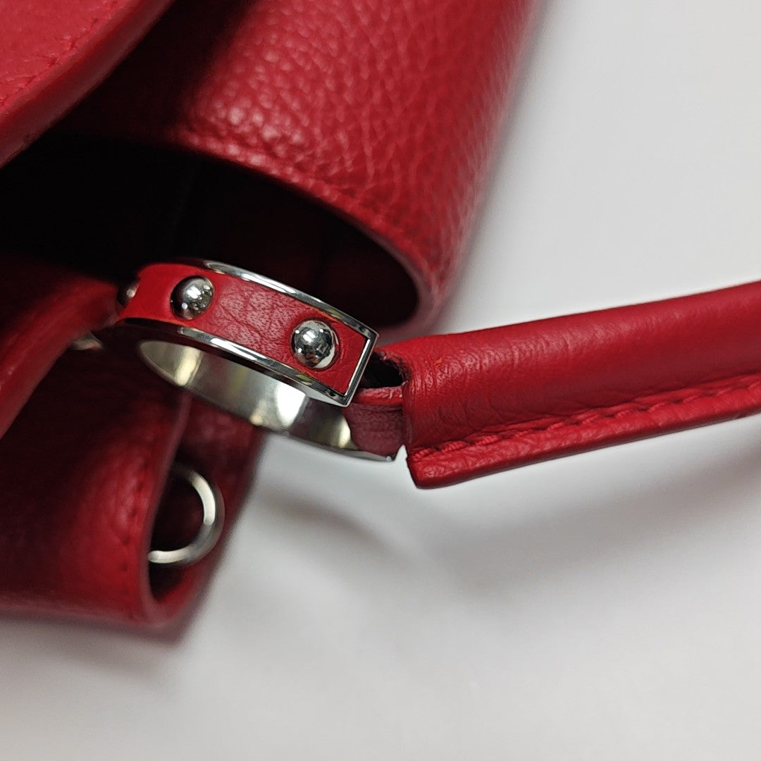 Capucines MM Piel de becerro Rojo