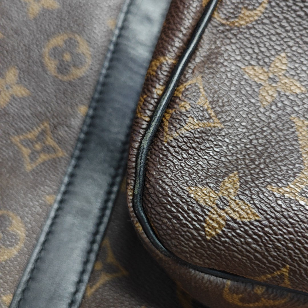 KEEPALL 55 Monogram Coated Canvas Brown