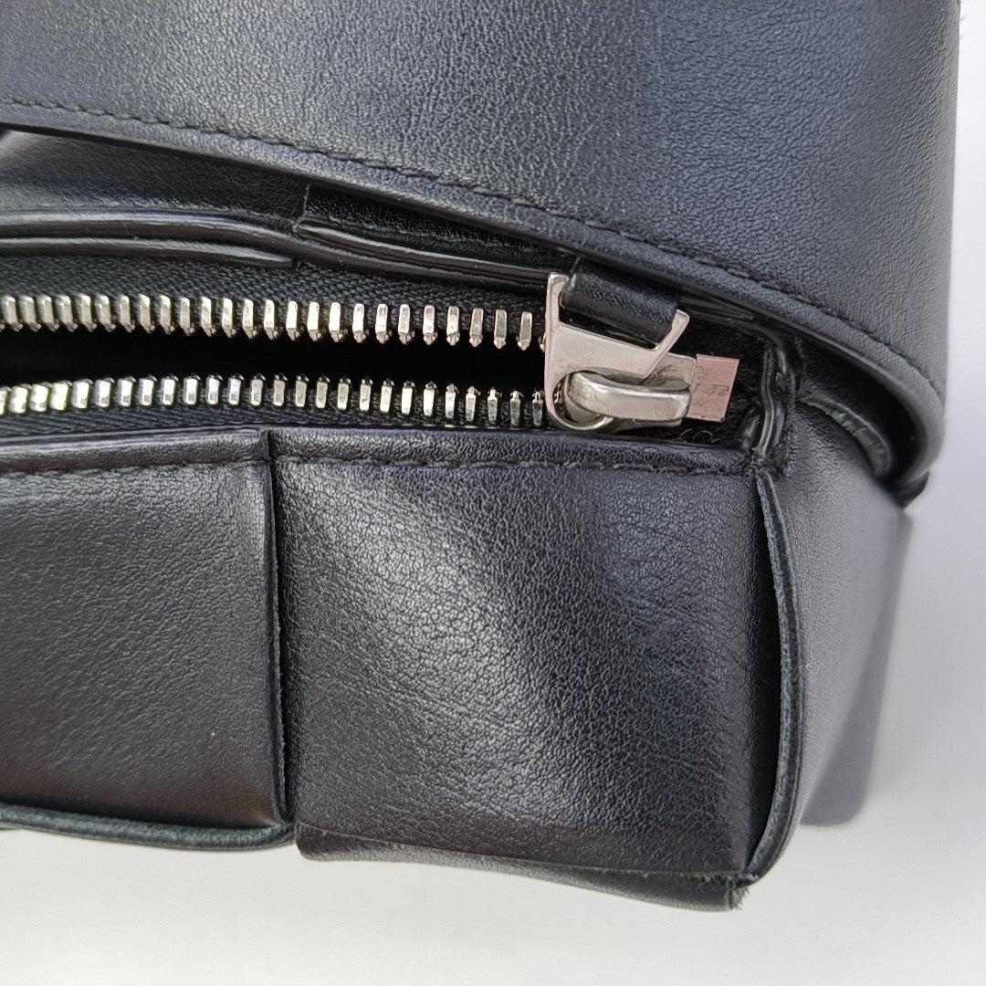Brick Cassette Small Calfskin Black