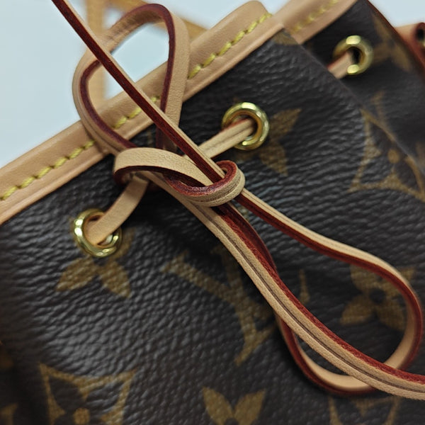 NÉONOÉ Nano Monogram Coated Canvas Brown