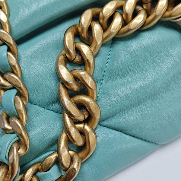 CHANEL 19 Large Quilted Lambskin Blue