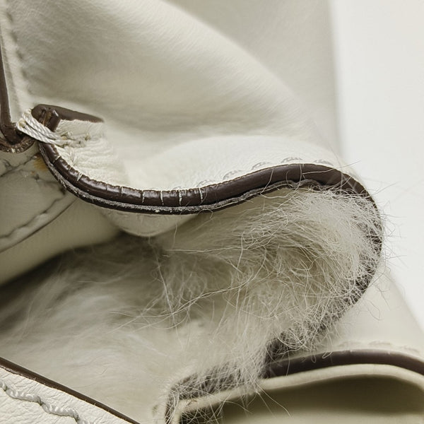 Peekaboo Large Calfskin White