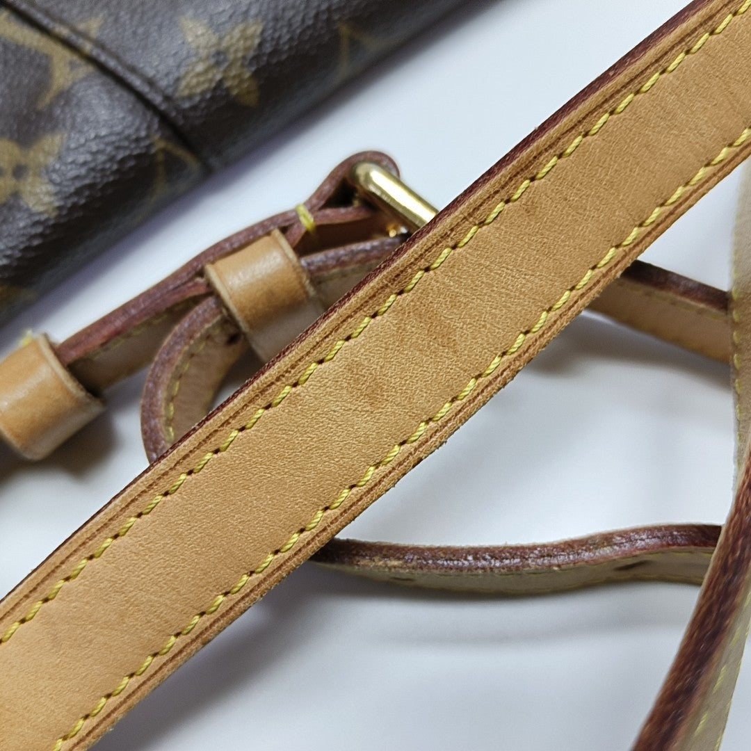 MENILMONTANT MM Monogram Coated Canvas Brown