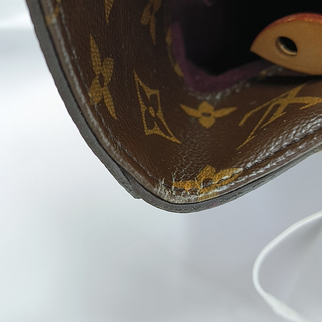 MONTAIGNE MM Monogram Coated Canvas Brown