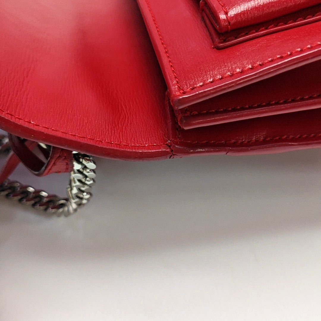 SUNSET Medium Calfskin Red