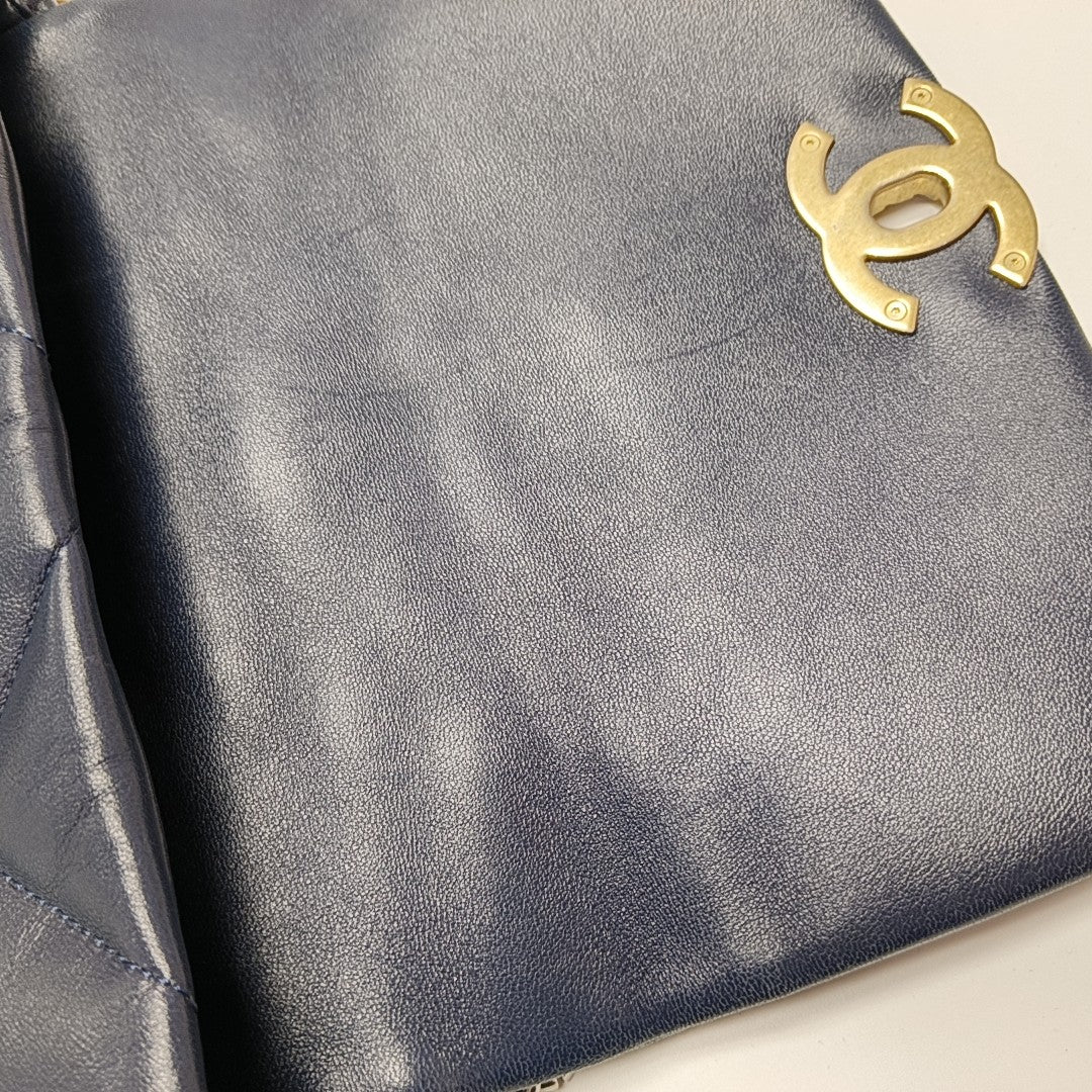 CHANEL 19 Small Quilted Lambskin Blue