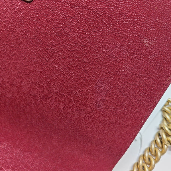 BOY CHANEL Medium Chevron Grained Calfskin Red