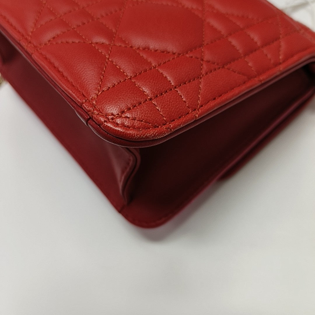 Miss Dior Cannage Lambskin Red