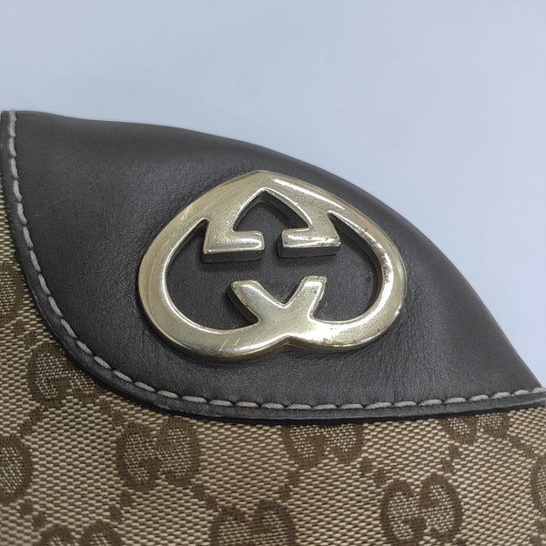 Monogram Canvas Shoulder Bag Beige