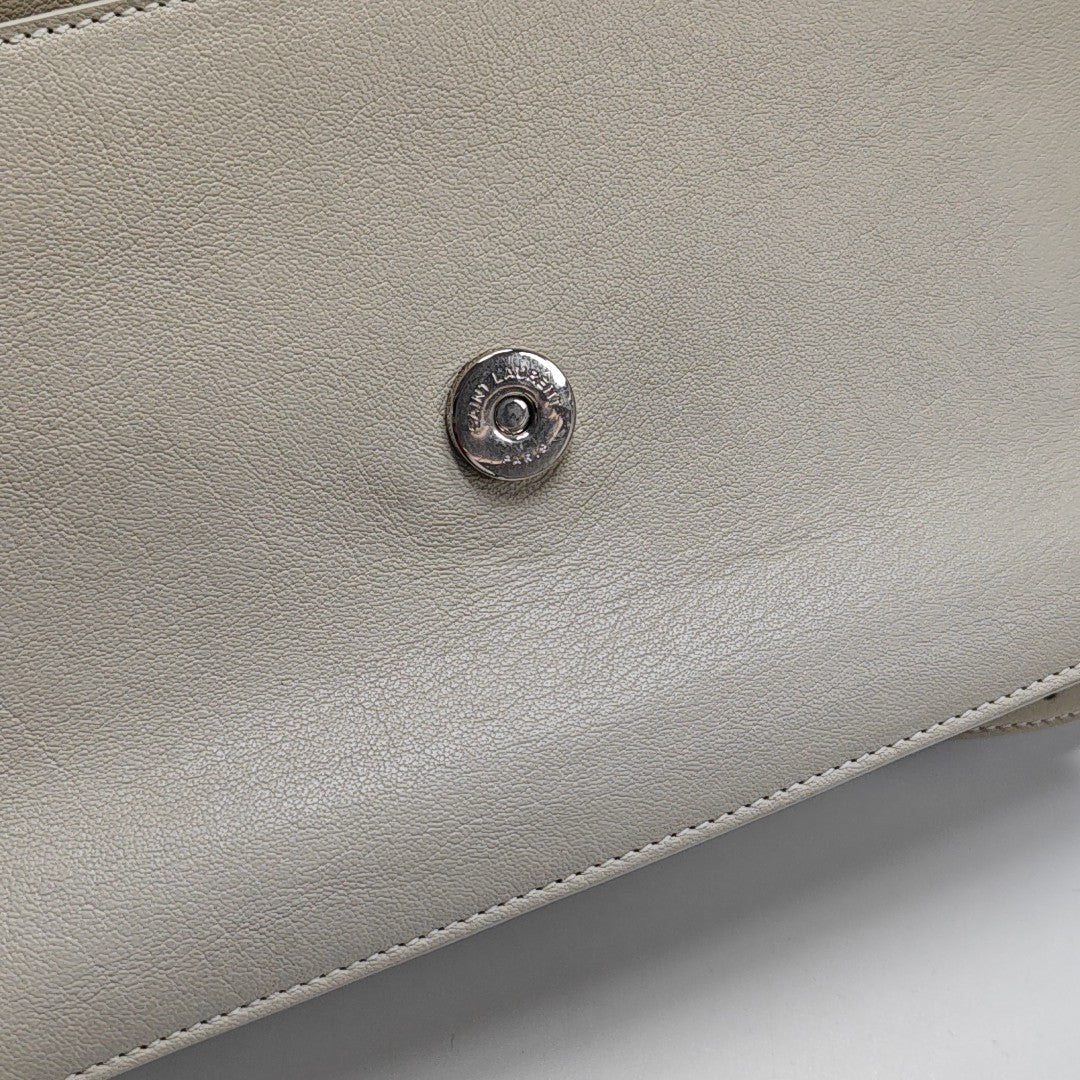 Calfskin Shoulder Bag White
