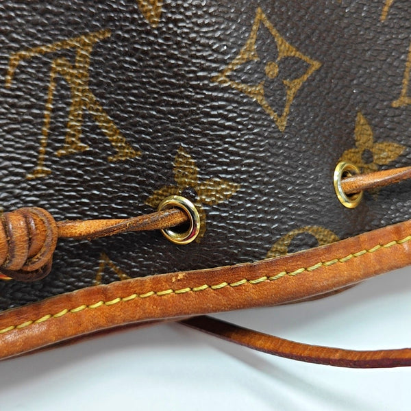 NÉONOÉ Nano Monogram Coated Canvas Brown