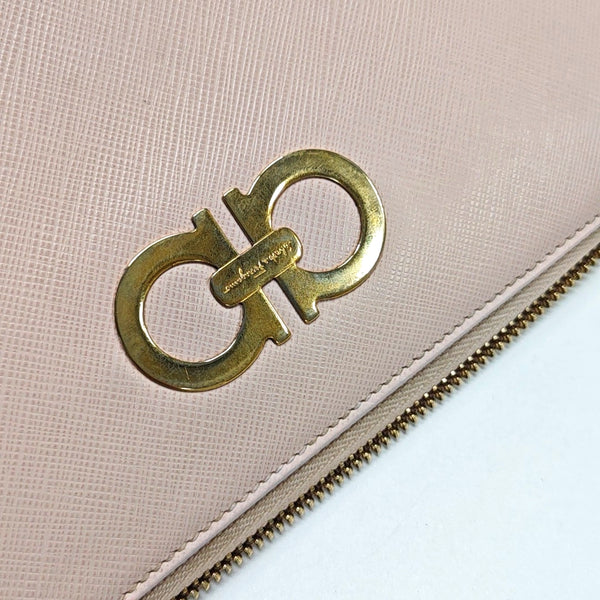 Authenticated pre-owned  Gancini Calfskin Pink Wallet - Wallet at Looply